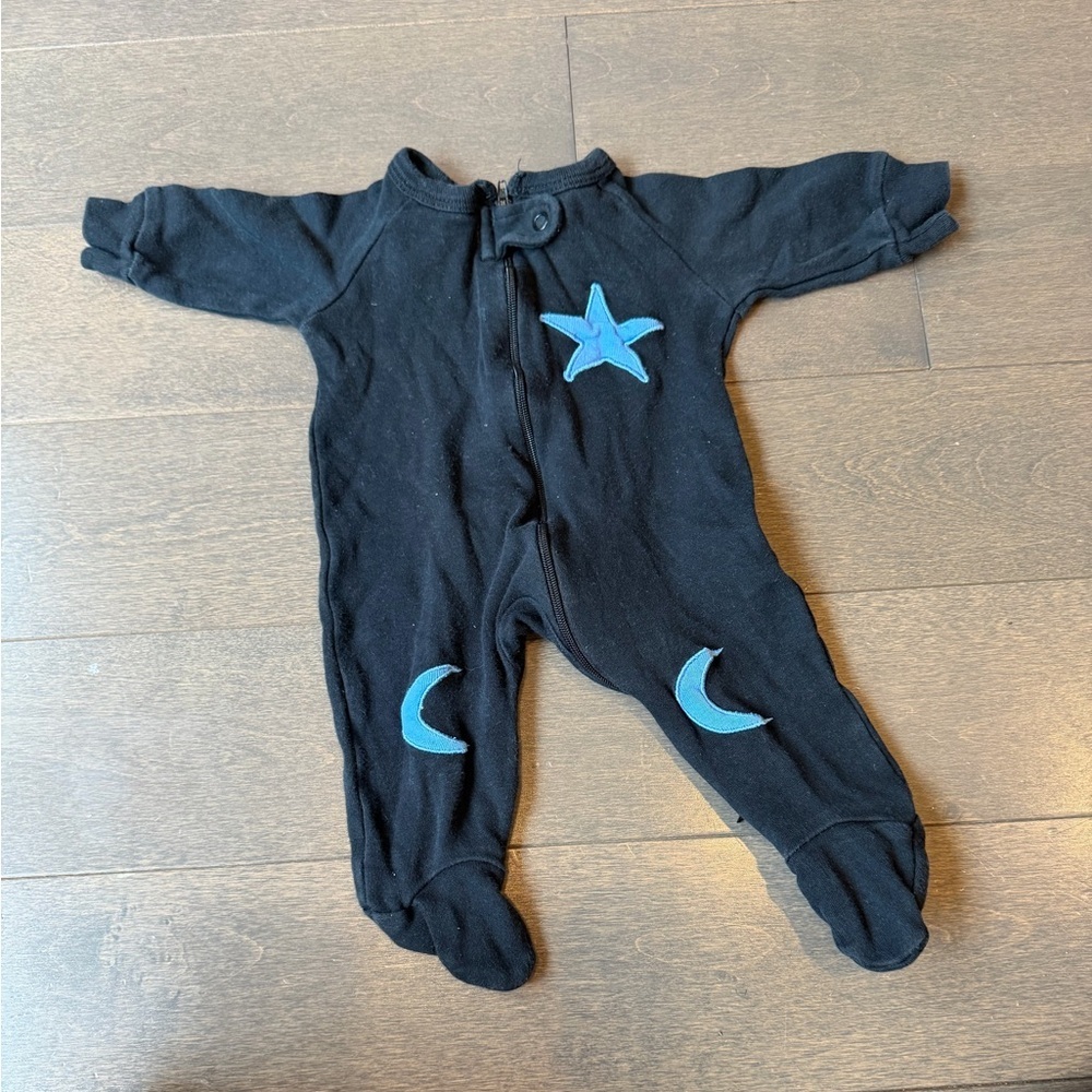 Starry Night Navy Kids Footie